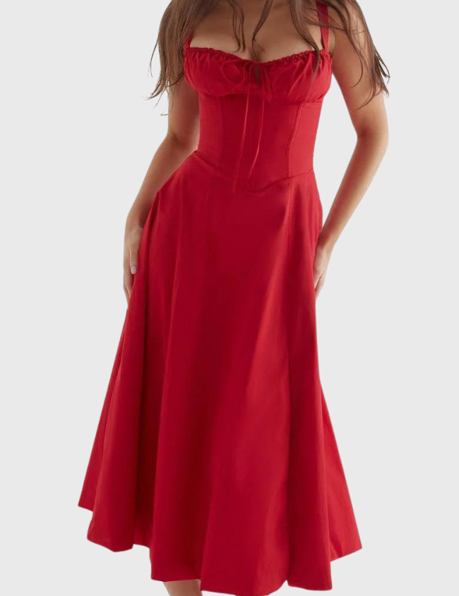 Billy | Midi Bustier Corset Sun Dress