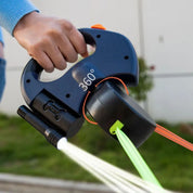 Double pull -out dog leash With flashlight and holder for dog poop bags