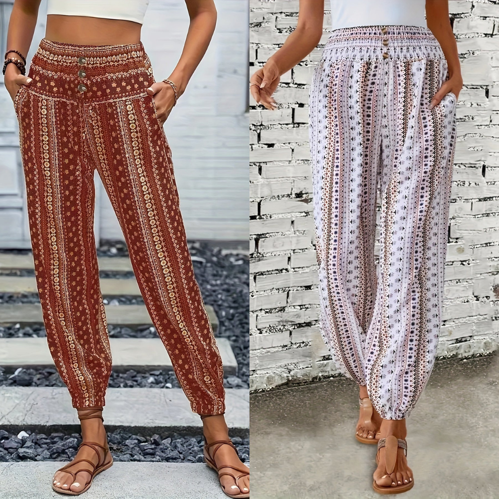 Brielle | High-Waist Printed Pants