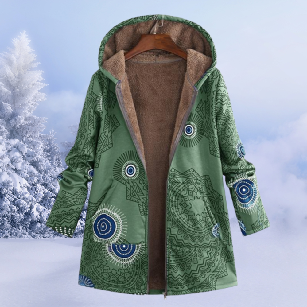 Gabrielle | Elegant Women's Winter Jacket with Floral Pattern