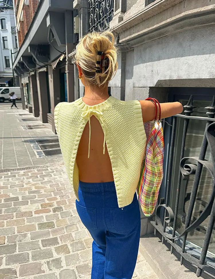 Up-Casual-Elegant-Pullover-2023-Summer-Autumn-Chic-Knitwears-Yellow-Knit-O-neck-Sleeveless-Cropped-Top.jpg