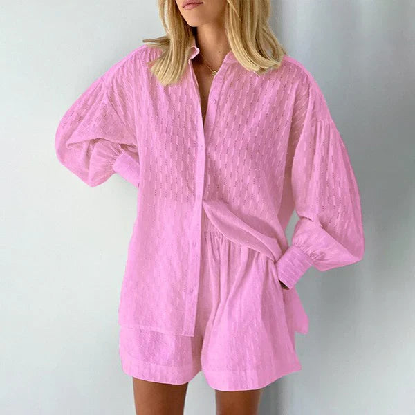 Freya | Casual Breathable Blouse and Short Set