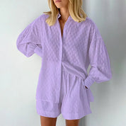 Freya | Casual Breathable Blouse and Short Set