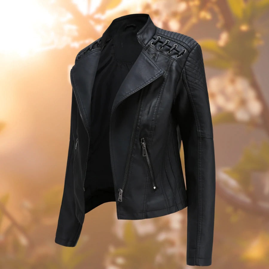 Holly | Elegant Leather Jacket for Women