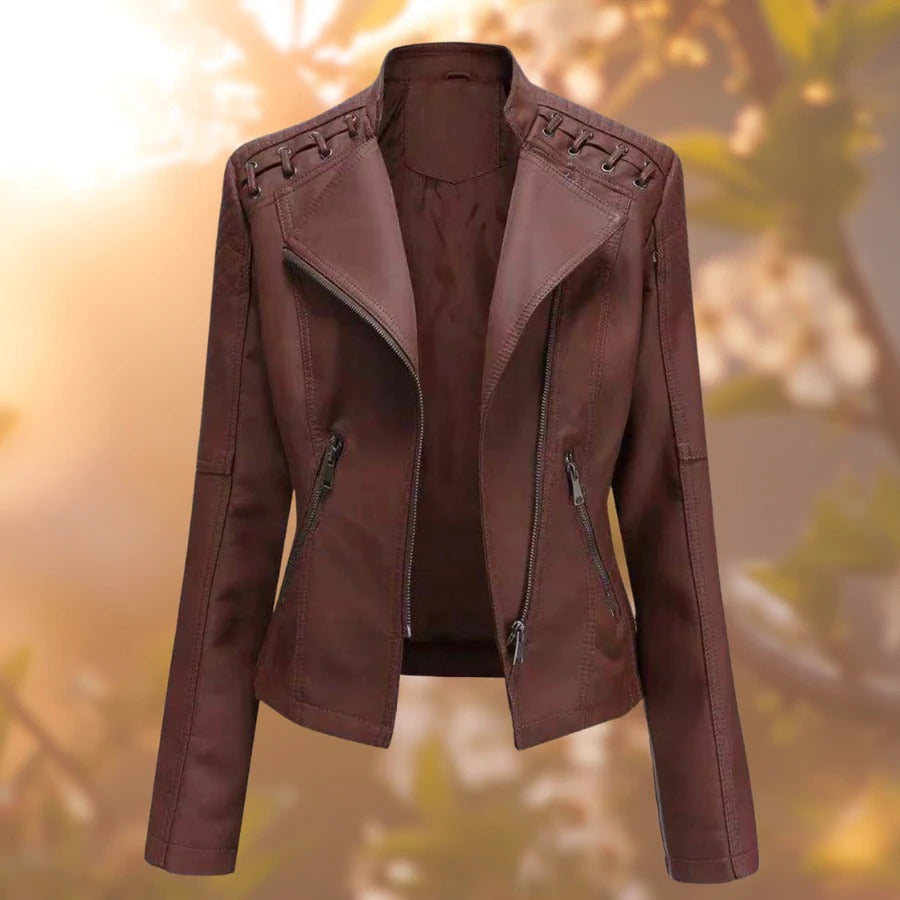Holly | Elegant Leather Jacket for Women