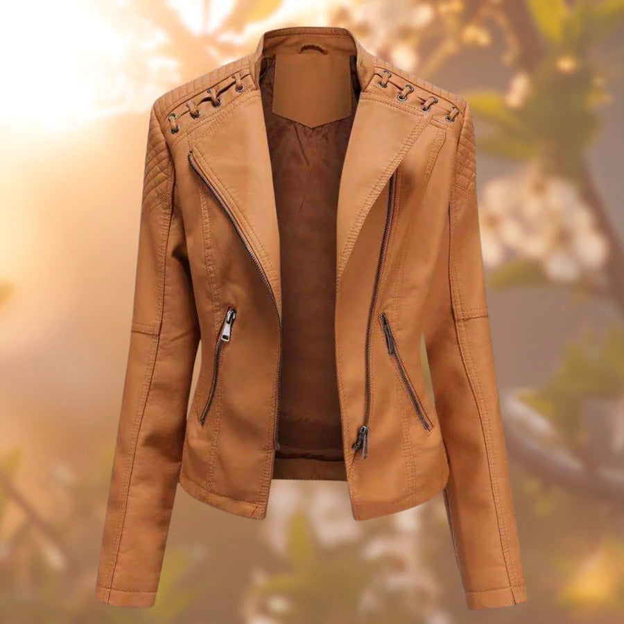 Holly | Elegant Leather Jacket for Women