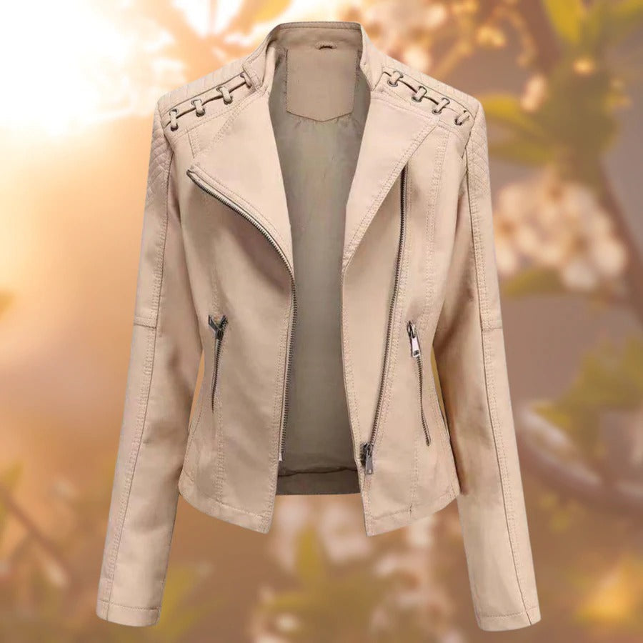 Holly | Elegant Leather Jacket for Women