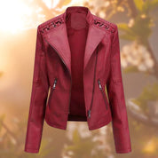 Holly | Elegant Leather Jacket for Women