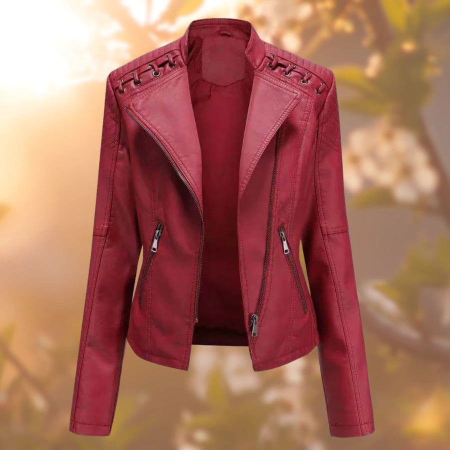 Holly | Elegant Leather Jacket for Women