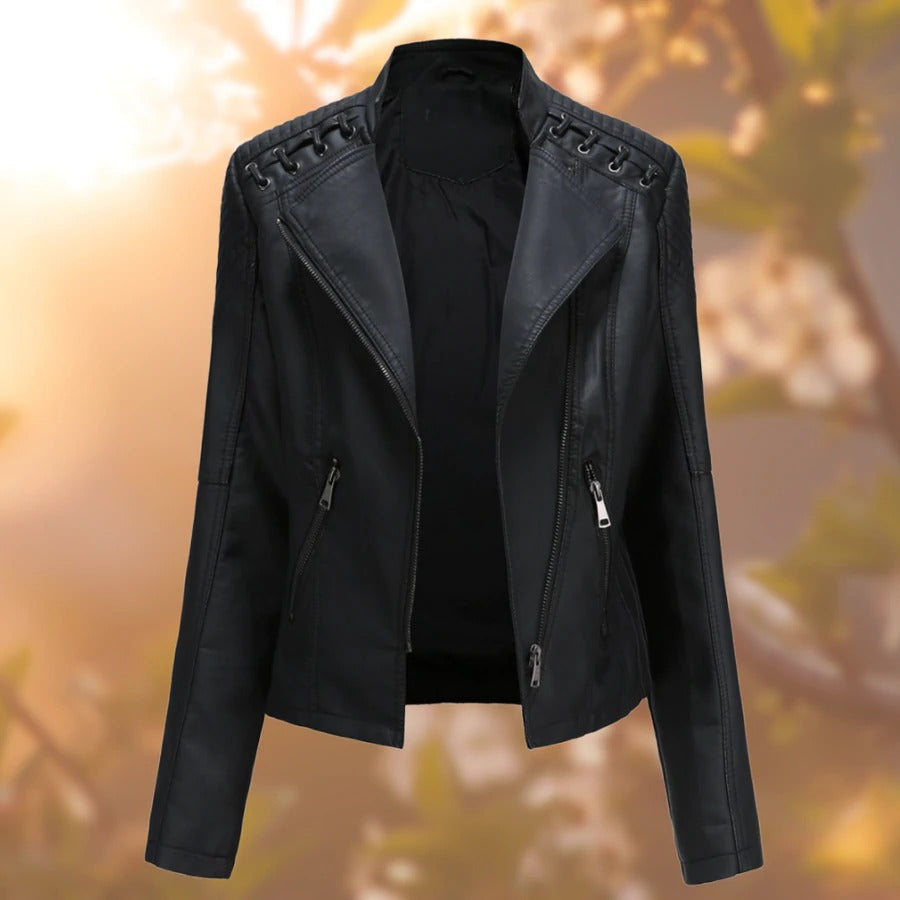 Holly | Elegant Leather Jacket for Women