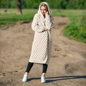 Keli | Cozy Long Knit Hooded Cardigan for Cold Days