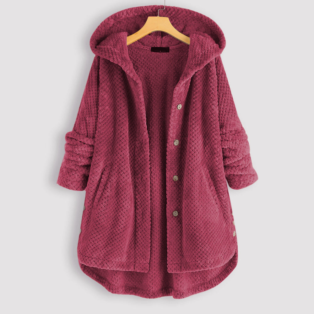 ALEXIS | Unisex Winter Reversible Fleece Jacket with Hood