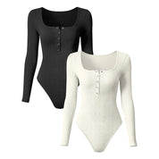 Chic Olive Ribbed Long Sleeve Bodysuit for Effortless Style