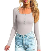 Chic Olive Ribbed Long Sleeve Bodysuit for Effortless Style