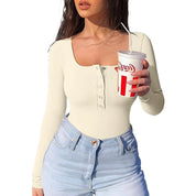 Chic Olive Ribbed Long Sleeve Bodysuit for Effortless Style