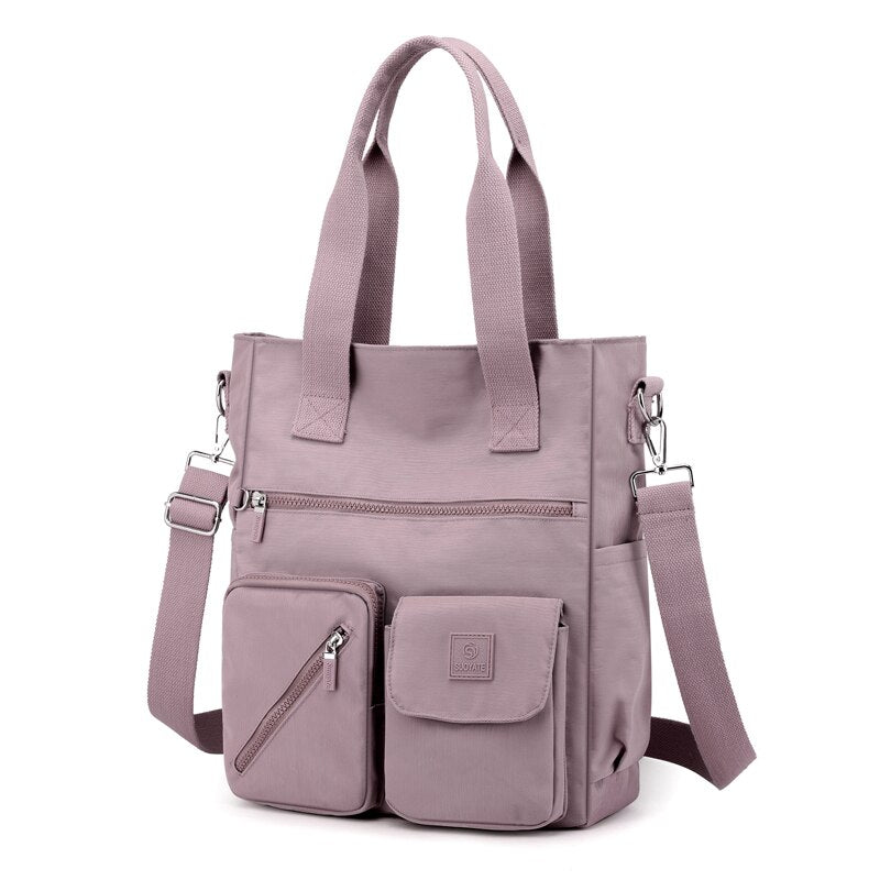 Lee | Nylon Multi-Compartment Tote Bag with Adjustable Strap