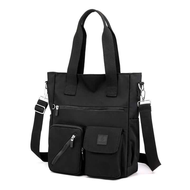 Lee | Nylon Multi-Compartment Tote Bag with Adjustable Strap