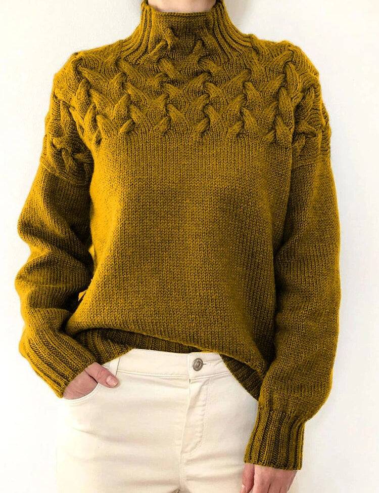 Knitted turtleneck sweater women - Paloma