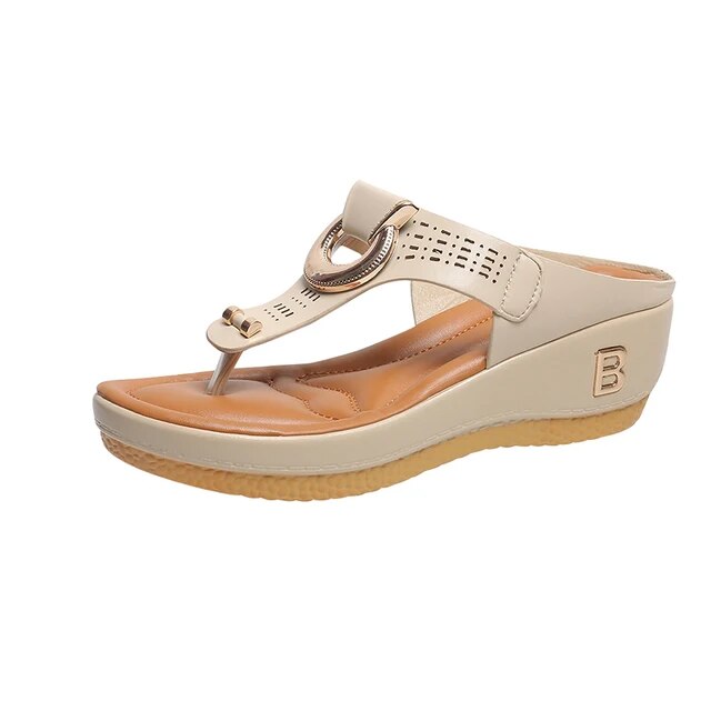 Adelaide | Leather Wedge Sandals