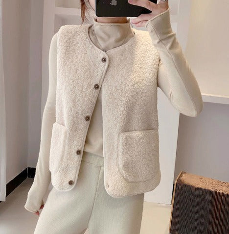 Millie | Single-Breasted Woolen Vest