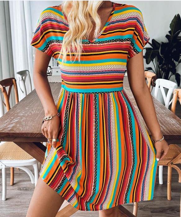 Lila |  Effortless Bohemian Style Mini Dress