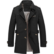 2023 Business Windbreaker for Men Long Coats Pure Cotton - Alexander