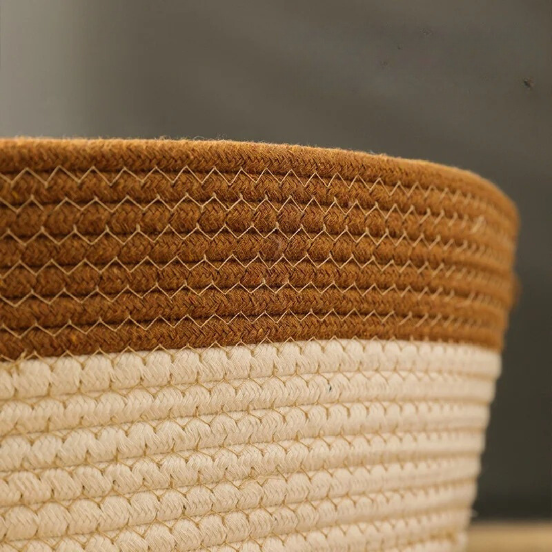 Hand -woven cotton rope bed for cats - Cozynest