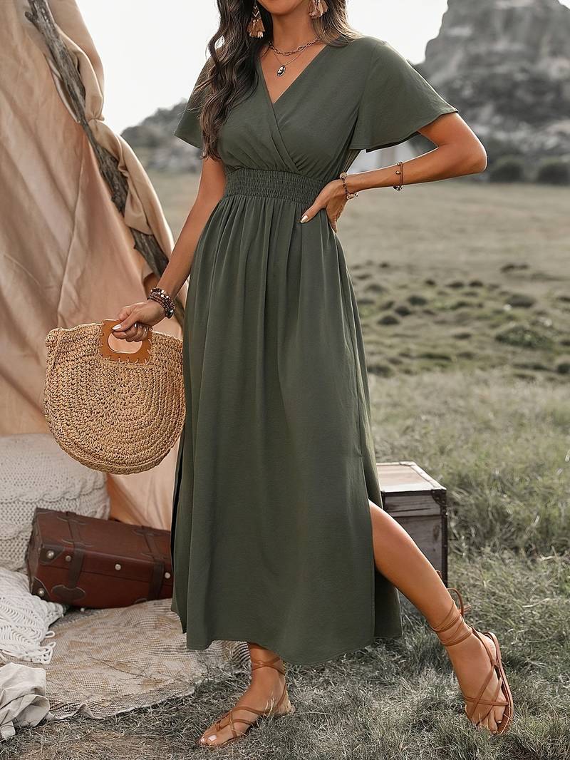Hailey | Elegant V-neck Long Bohemian Dress
