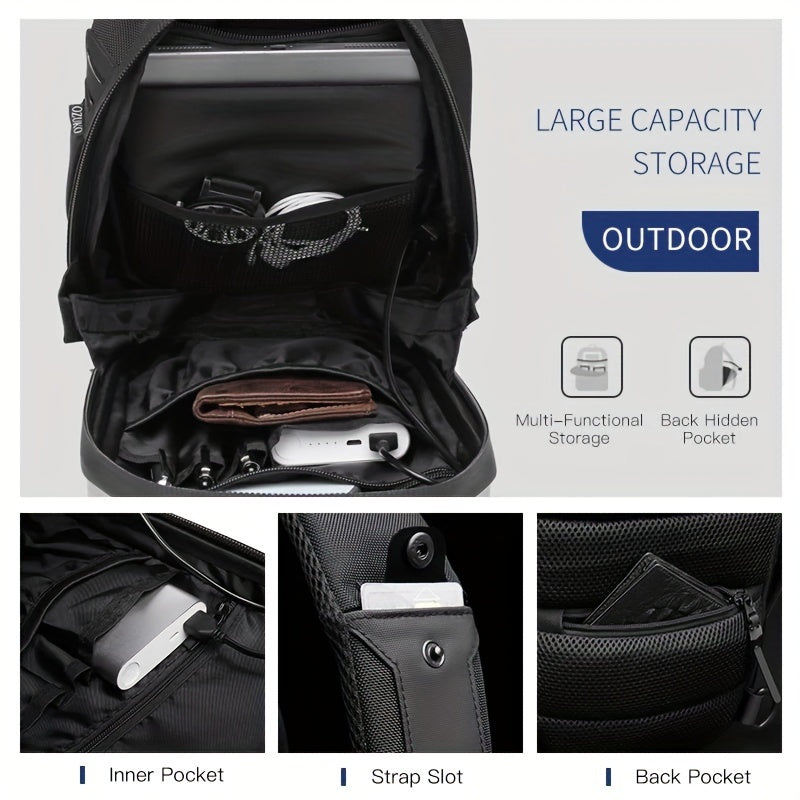 Rolan| Compact Anti-Theft Crossbody Bag with Charging Port