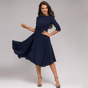 Violett |  Elegant Midi Dress wih Bow