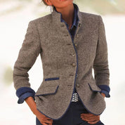 Daniela | Elegant Solid Color Blazer with Long Sleeves