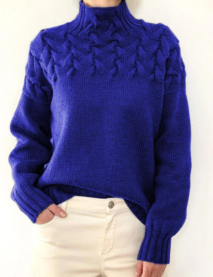 Knitted turtleneck sweater women - Paloma