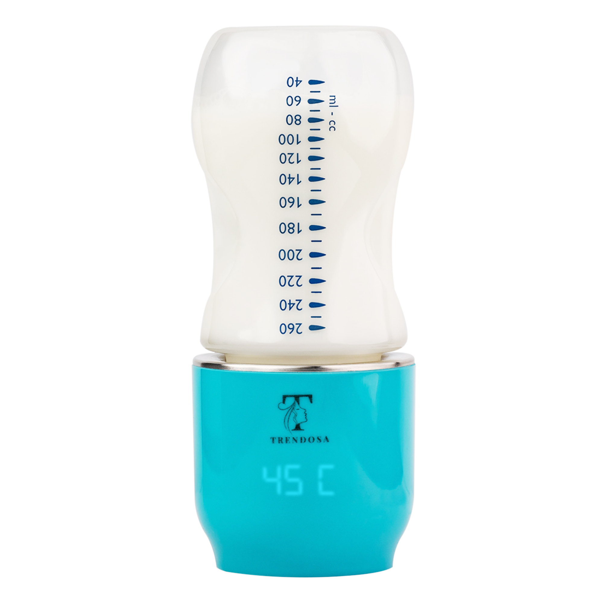 Smart baby bottle with temperature designation and ergonomic design