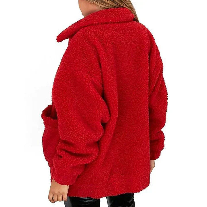 Luna | Cozy Women's Fleece Jacket with Wide Collar – Perfect for Winter Days