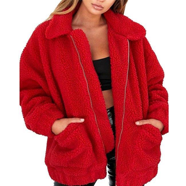 Luna | Cozy Women's Fleece Jacket with Wide Collar – Perfect for Winter Days