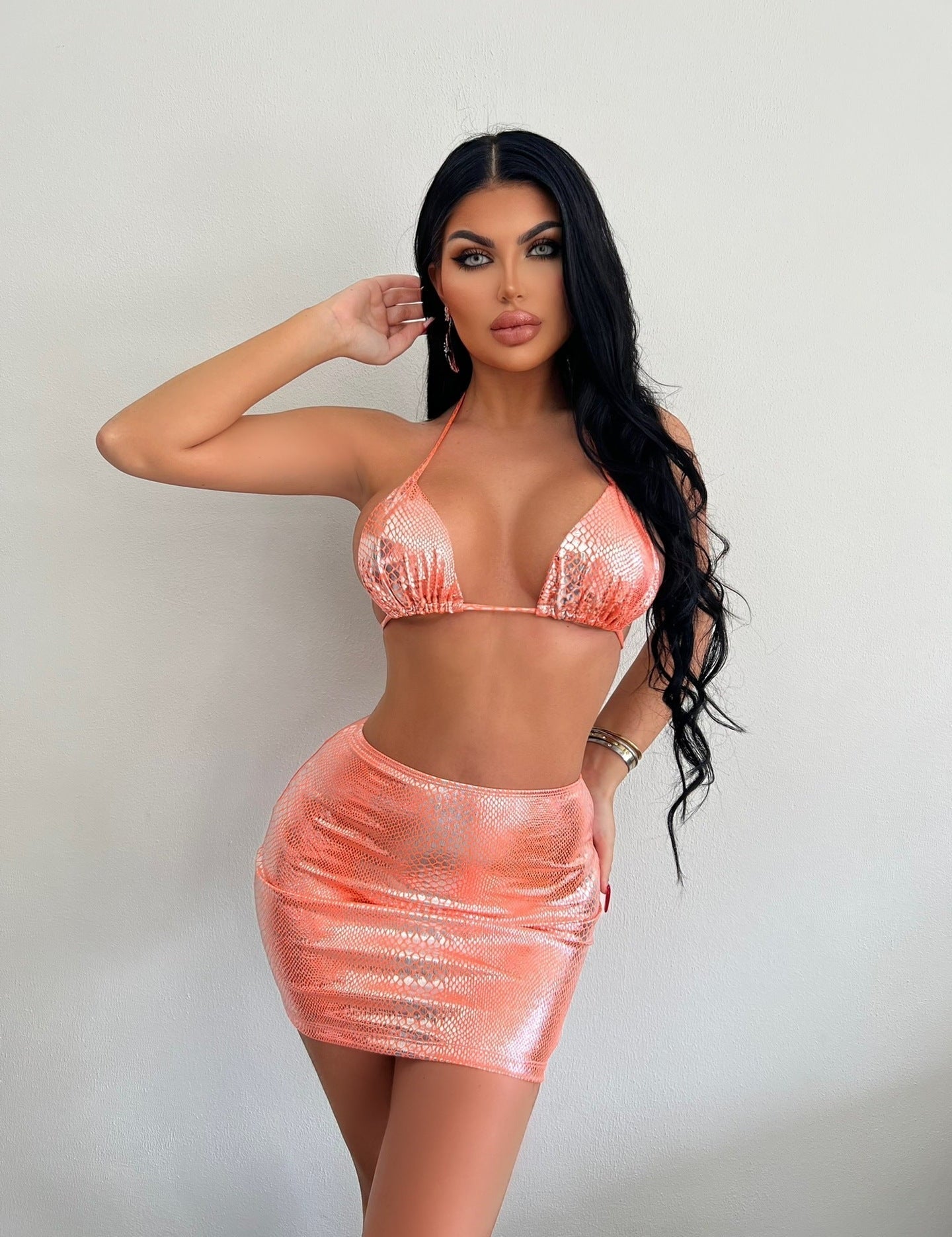 Phoebe | Trendy 3-Piece Snake Print Swimwear
