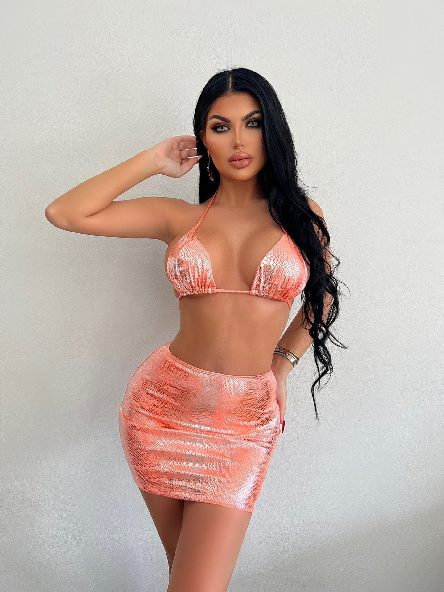 Phoebe | Trendy 3-Piece Snake Print Swimwear