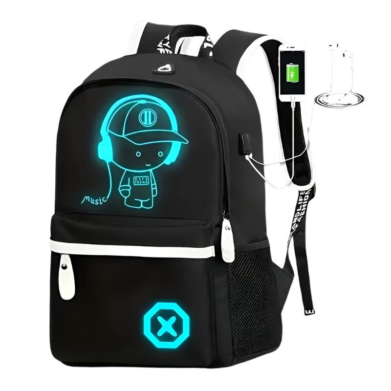 Michael | Glow-in-the-Dark Backpack with USB Charging Port