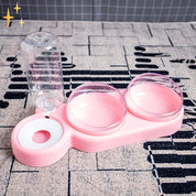 Double food bowl with automatic water filler - HydraFeeder