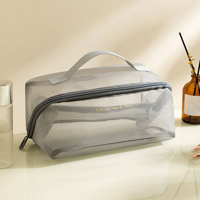 Mila | Spacious Travel Toilet Bag Made of Mesh Material