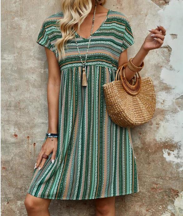 Lila |  Effortless Bohemian Style Mini Dress
