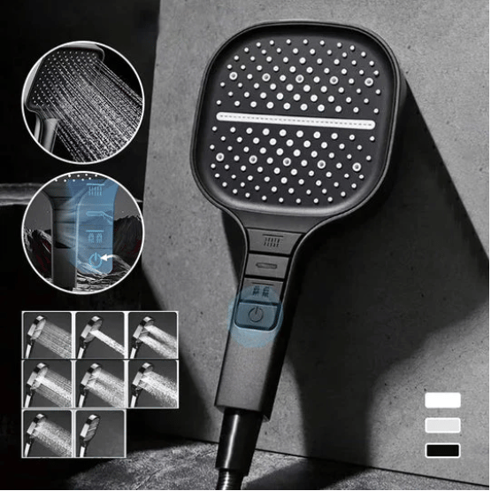 Aquajet Shower Head | Modern deconda deconda with 7 different pressure positions-2