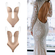 Deep V-Neck Shapewear Bodysuit - Ultimate Body Shaper for Flawless Silhouette-6