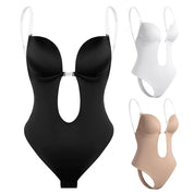 Deep V-Neck Shapewear Bodysuit - Ultimate Body Shaper for Flawless Silhouette-4