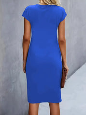 Aria | Flattering Fit Midi Dress with Front Knot Design