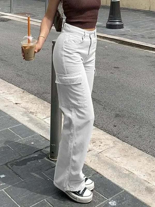 Ayla | Cargo Jeans with Side Pockets