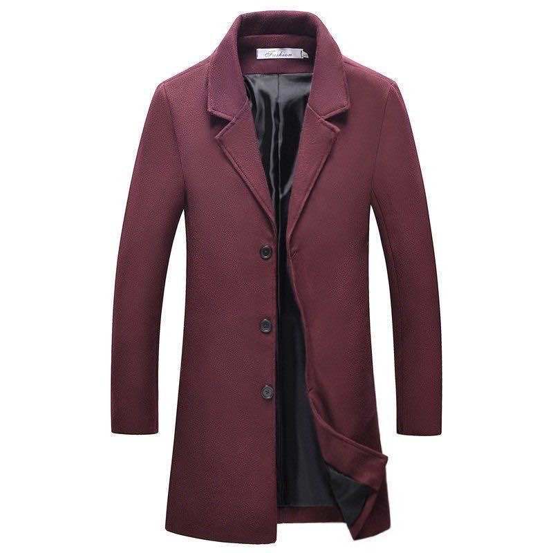 Leon | Refined Single-Breasted Wool Coat with Elegant Collar