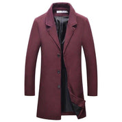 Leon | Refined Single-Breasted Wool Coat with Elegant Collar