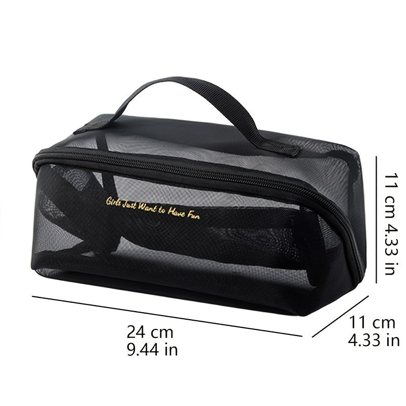 Mila | Spacious Travel Toilet Bag Made of Mesh Material