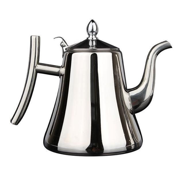 LuxuryHome - stainless steel design retro kettle with tea filter